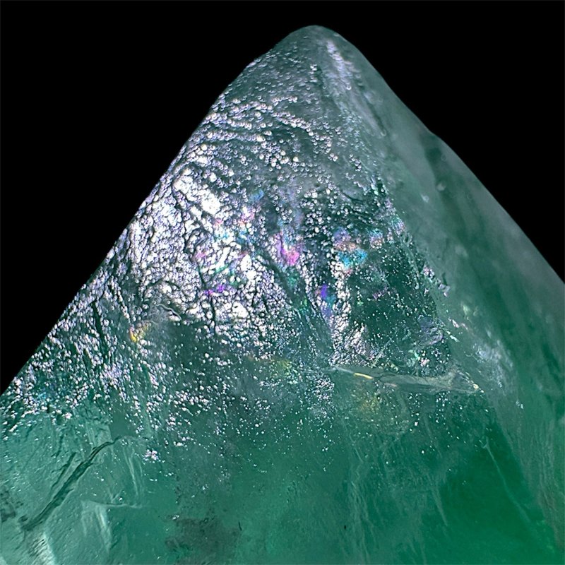 E2. 巨無霸八面體 螢石 單晶 原礦 164g 湖水綠漸變通透 千層雪 - 裝飾/擺設  - 半寶石 綠色