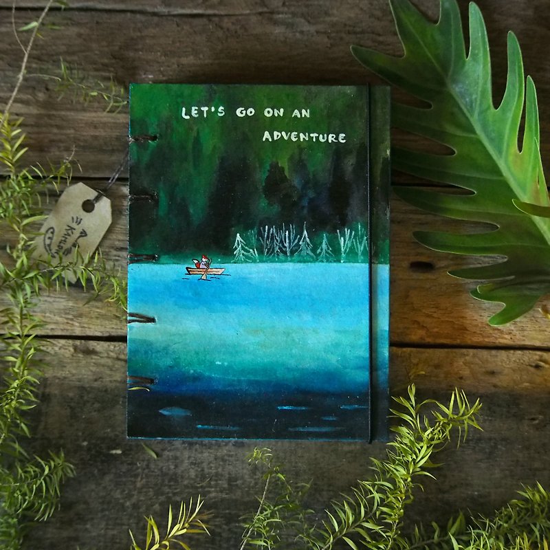 Fox and peaceful lagoon.,Notebook Handmadenotebook Diary 筆記本 - Notebooks & Journals - Paper Green