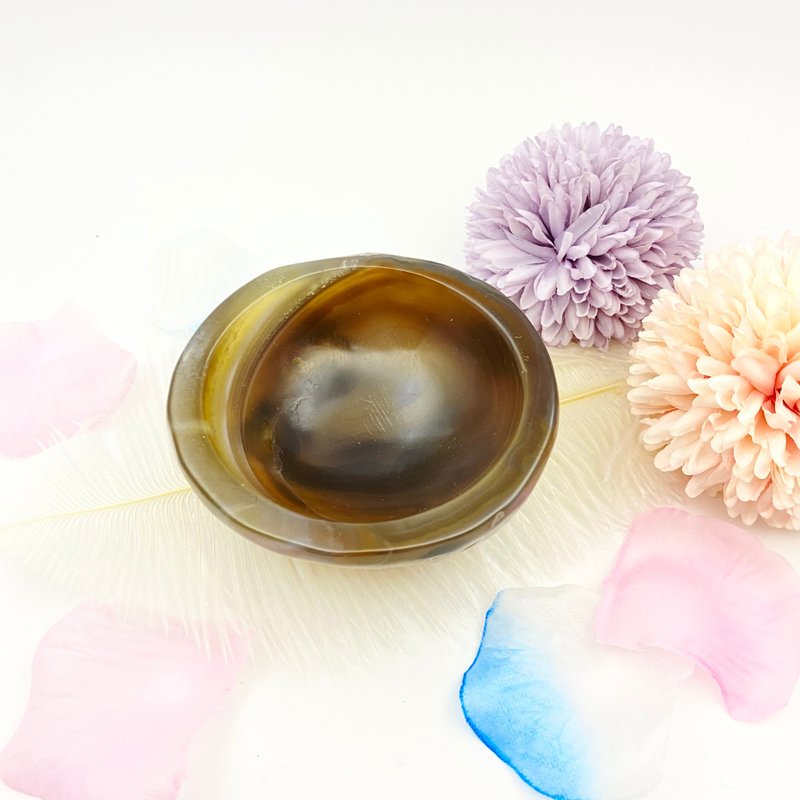 Agate Bowl | Crystal | Crystal Ornaments | Degaussing | Purification | Agate - Items for Display - Other Materials Brown