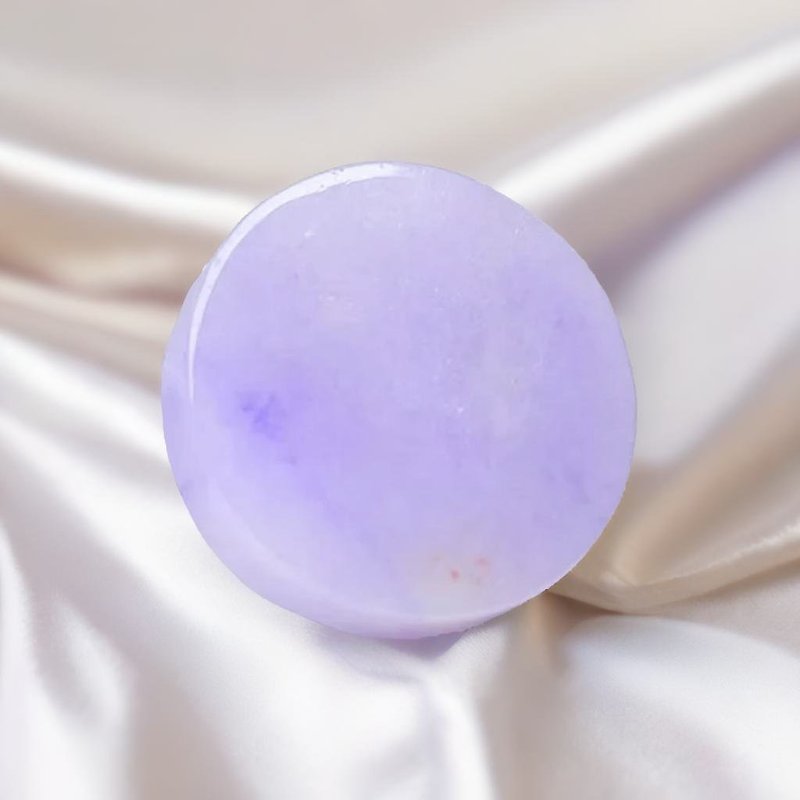 Violet Jade Nothing Happens Round | Stone| Natural Burmese Jade A-grade | Gift - Necklaces - Jade Purple