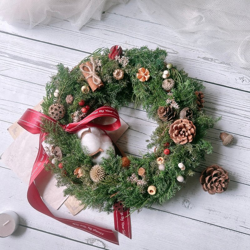 DIY material Christmas wreath-material package customized gift Christmas gift box - Plants & Floral Arrangement - Plants & Flowers 