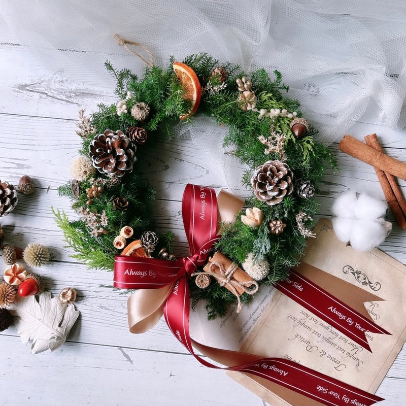 DIY material Christmas wreath-material package customized gift Christmas gift box - Plants & Floral Arrangement - Plants & Flowers 