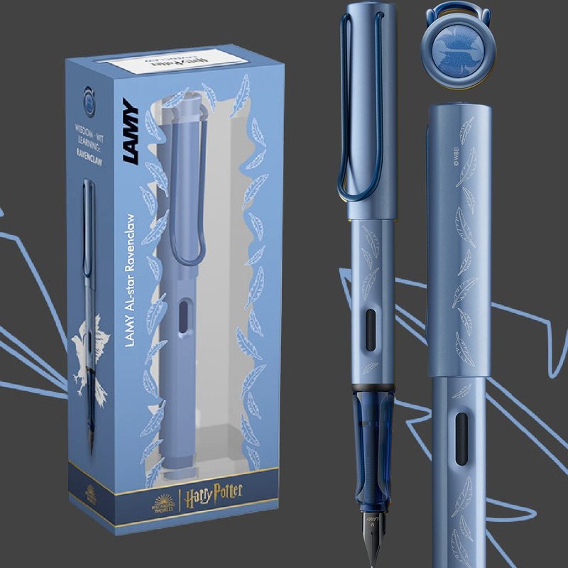 【サンダー彫刻】LAMY 万年筆 リミテッドエディション/AL スター-ハリー・ポッター レイブンクローブルー - 万年筆 - アルミニウム合金 ブルー