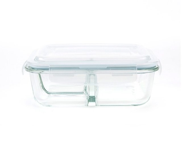 Glass Meal Prep Containers 3 Compartment (950 ML) - Glass Lunch Box with  Lid