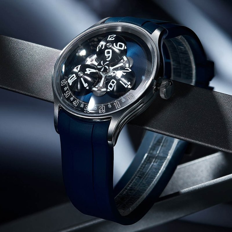 OBLVLO 歐弗洛  星球三體系列腕錶-海洋藍 - 男錶/中性錶 - 不鏽鋼 藍色