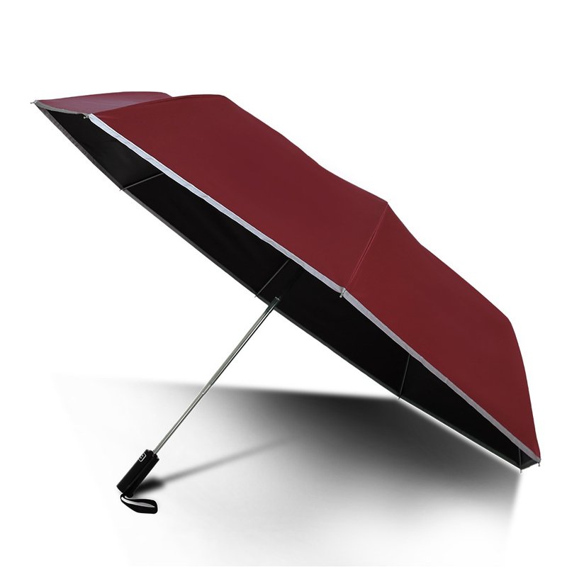 TDN Extra Large Umbrella Yingjue Reflective Vinyl Automatic Opening and Closing Umbrella Super Water Repellent Sunscreen Automatic Umbrella (Good Product Red) - ร่ม - วัสดุกันนำ้ สีแดง