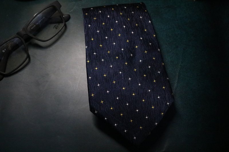 Blue silk small floral tie men&#x27;s versatile gentleman model necktie