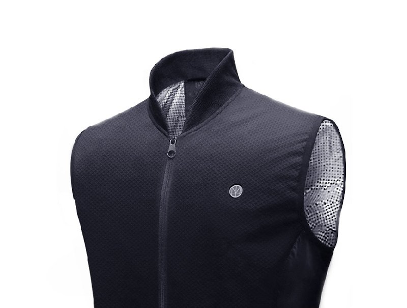 SUSTAIN 發熱背心 - SPORT-深鐵灰(單背心) - 男裝 背心 - 聚酯纖維 黑色