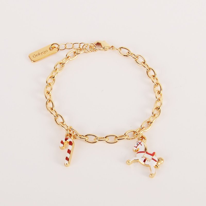 [Christmas Gift] Nordic Classic Dala Trojan Horse Bracelet - สร้อยข้อมือ - โลหะ สีทอง