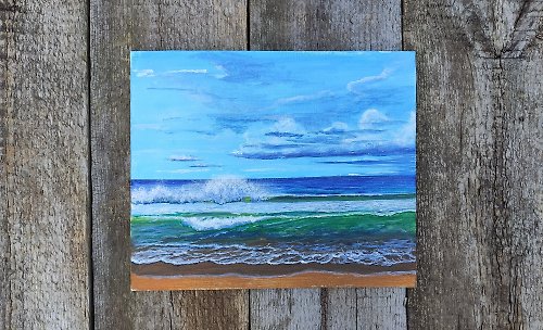 ZWPT1362 100% handmade painted ocean seascape oil painting art on Canvas 
