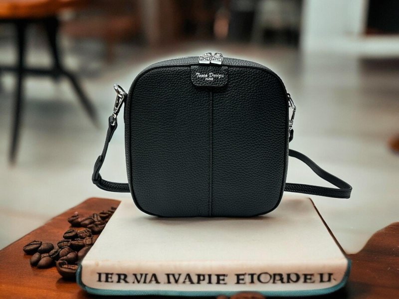 Tosca | Seiho Bag-Card Case Crossbody Bag Handbag Handbag Side Backpack-Black - กระเป๋าแมสเซนเจอร์ - หนังแท้ 