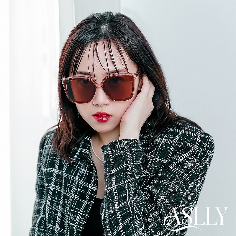 ASLLY Square Cat Eye Sunglasses | Berry Iced Tea - Sunglasses - Other Materials Brown