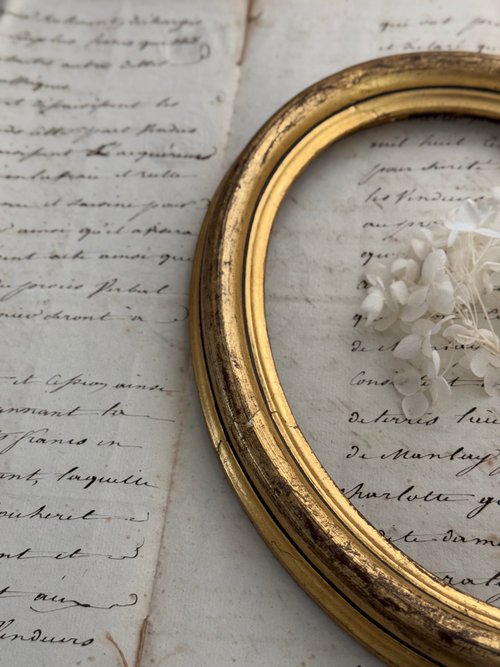 アンティーク　19世紀フランス 美人画　装飾額縁　湾曲ガラス アンティーク 19世紀フランス 美人画 装飾額縁 湾曲ガラス フランス