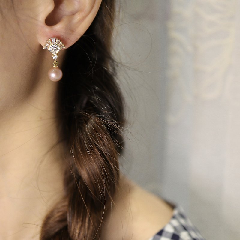 【織女星】淡水珍珠耳環 | 悠悠之珠 - 耳環/耳夾 - 珍珠 