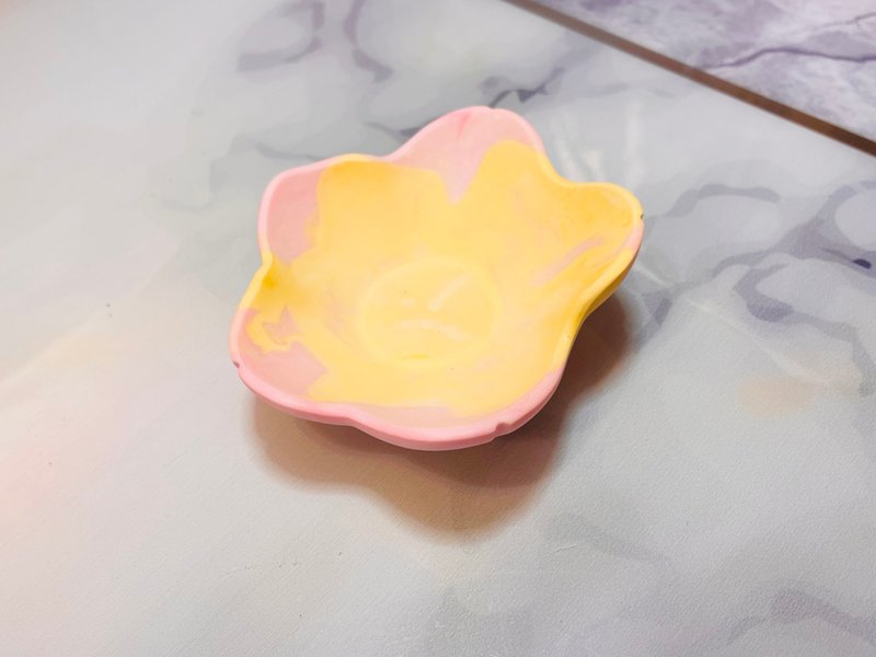 handmade flower saucer - Items for Display - Cement Purple