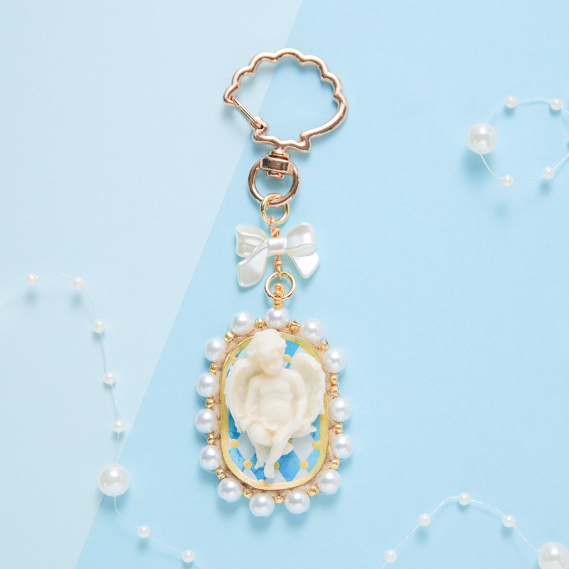 Angel bag charm/blue - Charms - Resin Blue