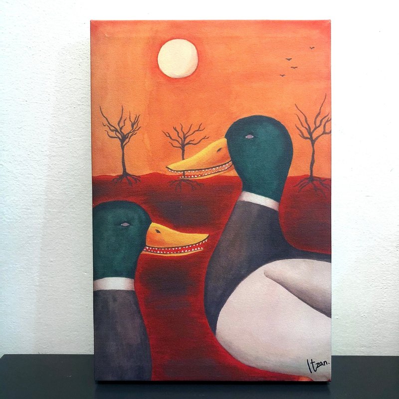 咯咯咯咯咯//無框畫 - 海報/掛畫/掛布 - 棉．麻 橘色