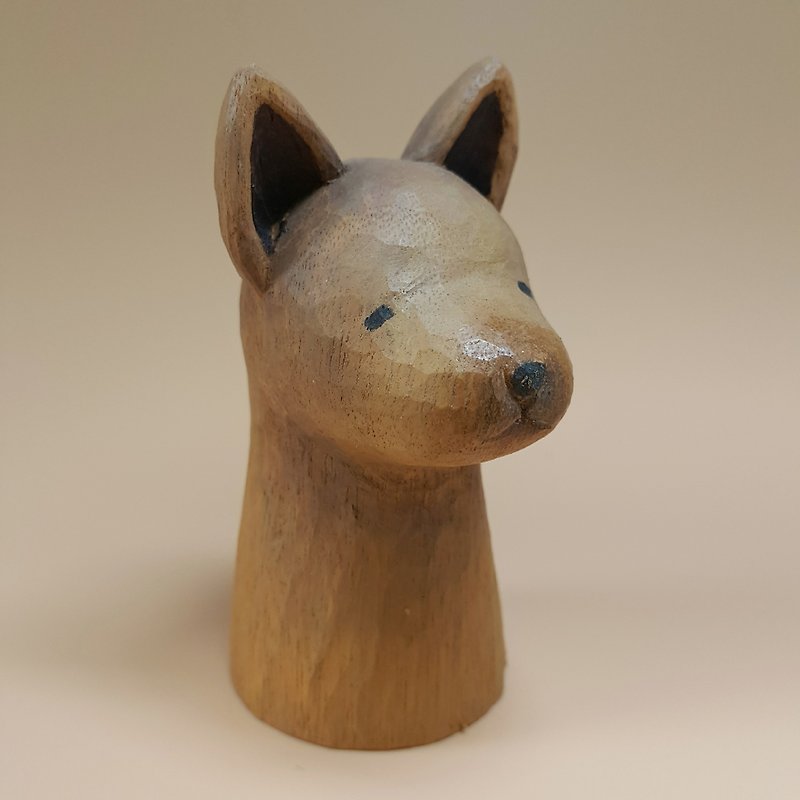 台灣犬(木雕藝術品) - 裝飾/擺設  - 木頭 咖啡色
