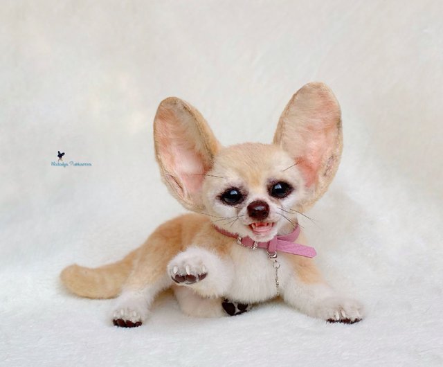 フェネックギツネのリアルなおもちゃのぬいぐるみ - ショップ