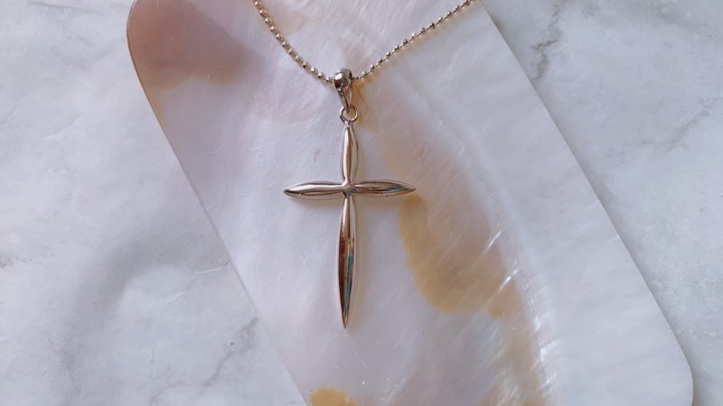 floral cross - Necklaces - Silver Silver