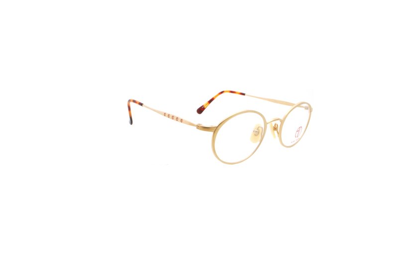 Alain Delon 8040 COL.2 80s Vintage Eyeglasses - กรอบแว่นตา - โลหะ สีทอง