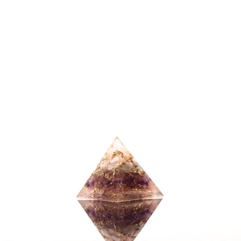 【聖誕禮盒】戀人之丘-奧剛金字塔Orgonite水晶療癒戀愛運人緣 - 擺飾/家飾品 - 水晶 金色