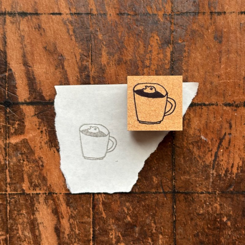 Spica 小庭手作・muu 醬印章 / in 咖啡 - 印章/印台 - 橡膠 卡其色