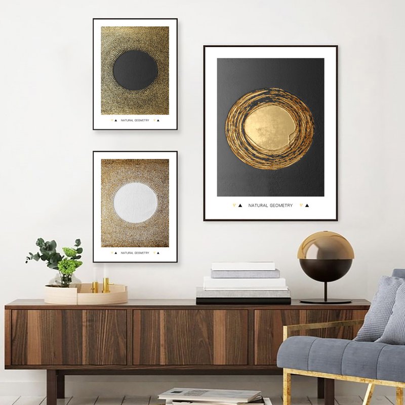 Dye gold. Yueyang_hanging painting_color series_made in Taiwan and shipped quickly in two working days - Posters - Cotton & Hemp Gold