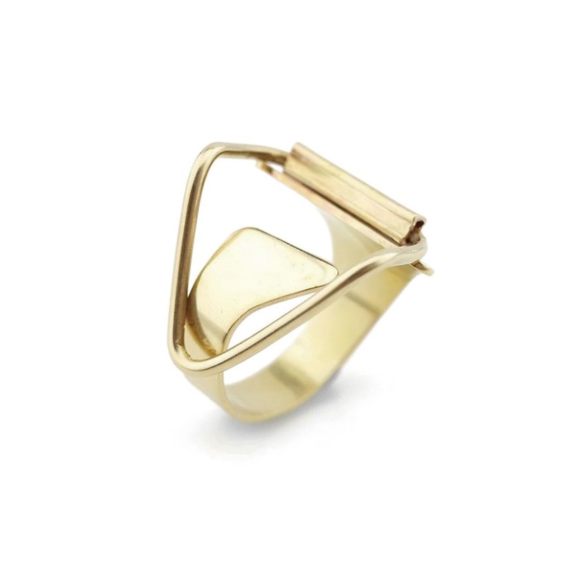 Play Button Ring - General Rings - Other Metals Gold