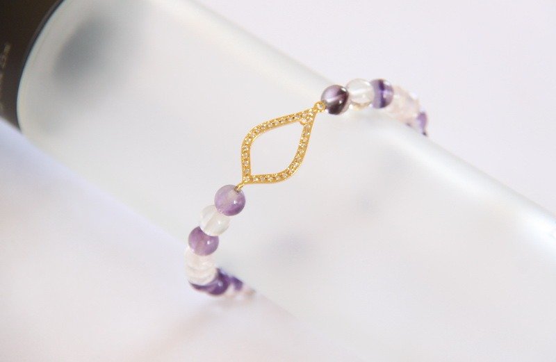 Fashion Jewelry series of energy - fluorite bracelet / Fluorite bracelet - Bracelets - Gemstone Purple