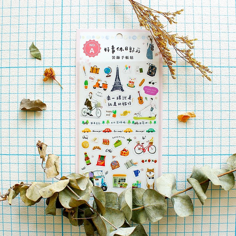 Good Life/Decorative Pocket Sticker - สติกเกอร์ - กระดาษ สีใส