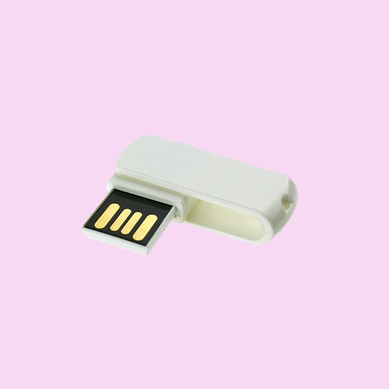 旋轉簡約隨身碟 旋轉禮品隨身碟 實用禮物推薦 16GB - USB 隨身碟 - 其他材質 黃色