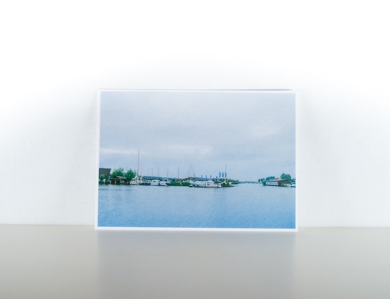 Photographic Postcard: Harbour, Grouw, Fryslân, Nederland - การ์ด/โปสการ์ด - กระดาษ สีน้ำเงิน