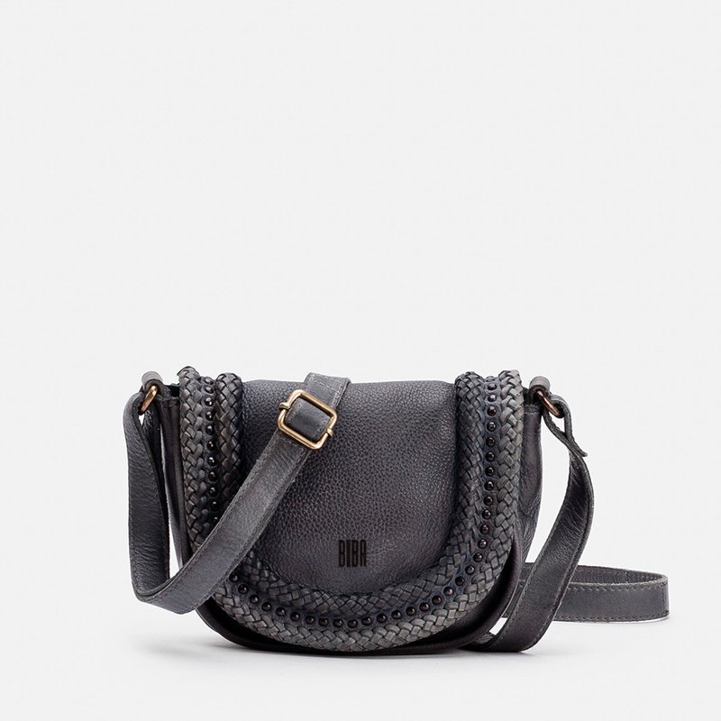 [Spain BIBA] Wilkins Wik2l Twist Braided Saddle Bag | Blue Gray - กระเป๋าแมสเซนเจอร์ - หนังแท้ สีน้ำเงิน