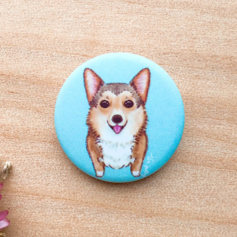 Dog Collection Badge Set - เข็มกลัด/พิน - พลาสติก สีน้ำเงิน