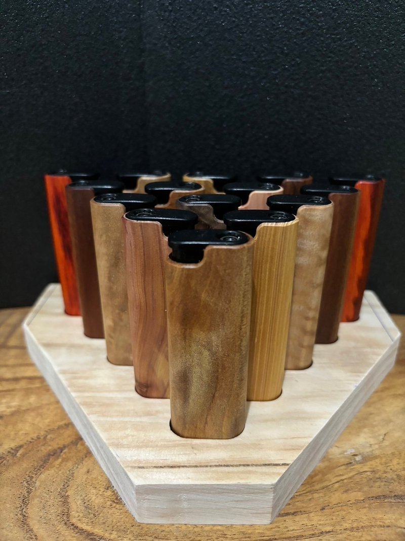 Log windproof lighter protective cover - งานไม้/ไม้ไผ่/ตัดกระดาษ - ไม้ สีนำ้ตาล