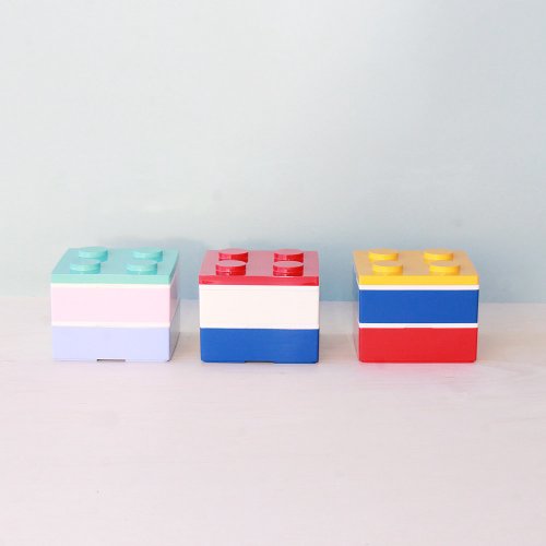 Square Shaped Block Lunchbox 460ml Box Container School Bento Bentobox Japan