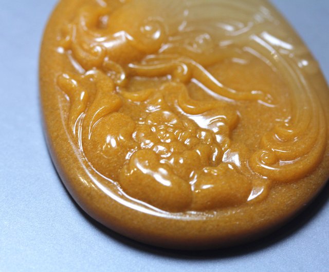 Three Color Jade Carving Pendant Phoenix Play Peony Pendant Pendant Pendant Necklace Safe Jade Carving Shop Yuhu Necklaces Pinkoi