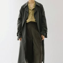 ウールの着物リメイク フード付きロングコート - ショップ