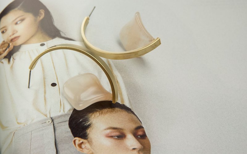 日本16K金工系列 手工輕珠寶 - 耳環/耳夾 - 貴金屬 金色