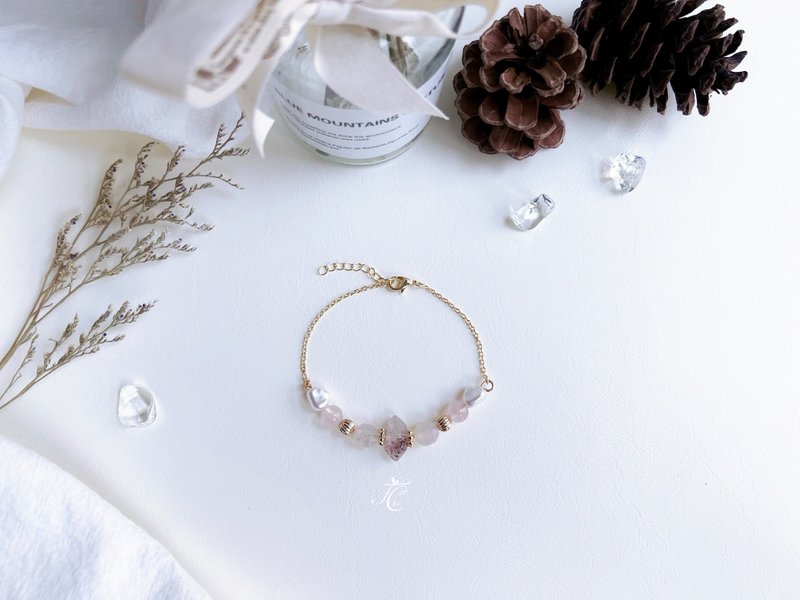 Crystal bracelet x blooming flowers - สร้อยข้อมือ - คริสตัล หลากหลายสี