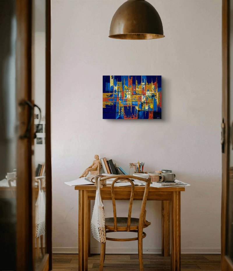 【V087 都市韻律】非洲手繪無框畫,掛畫 - 海報/掛畫/掛布 - 其他材質 