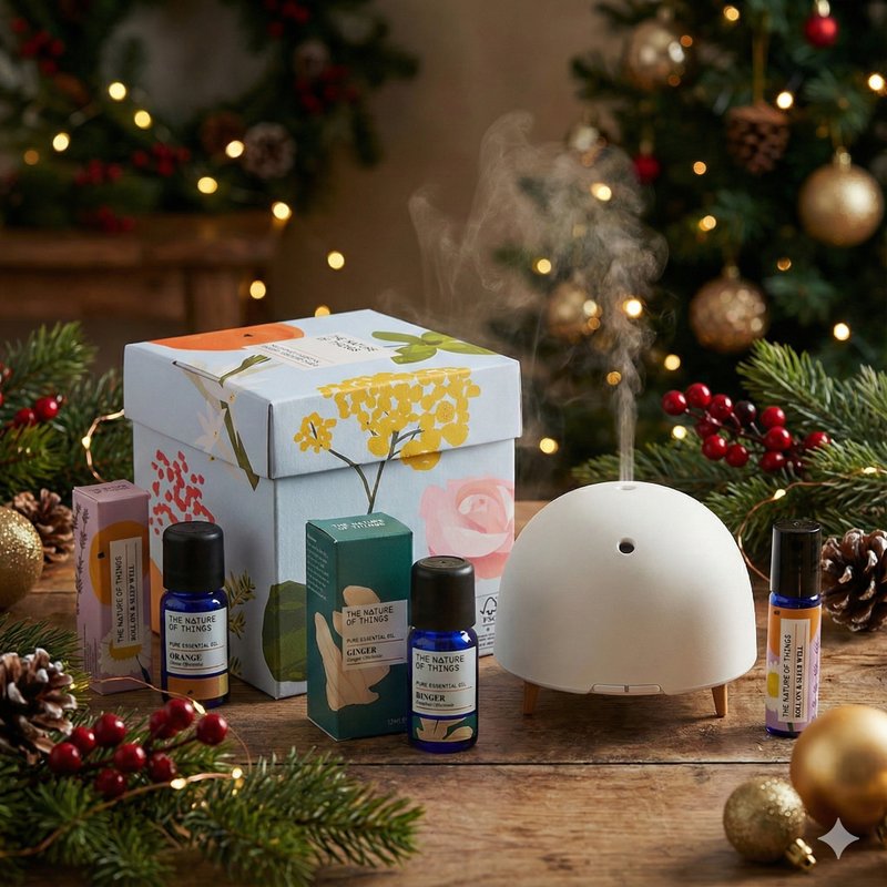【Christmas Gift Set】Jellyfish Aroma Diffuser + Organic Essential Oil Set _ Christmas Packaging Available Upon Request - Fragrances - Other Materials 