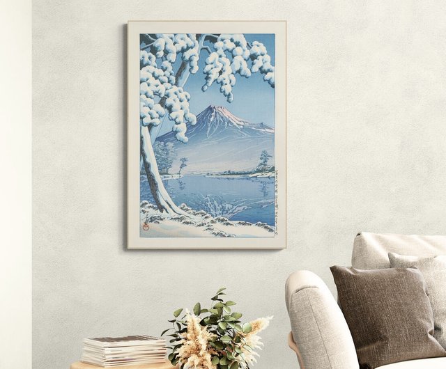 アート掛絵】川瀬巴水 一 富士山雪後放晴 - ショップ LIGHTO
