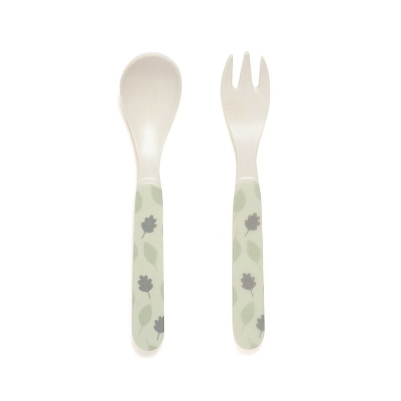 [Out of print out] Dutch Petit Monkey bamboo fiber fork and spoon set-small wild boar - Children's Tablewear - Eco-Friendly Materials 