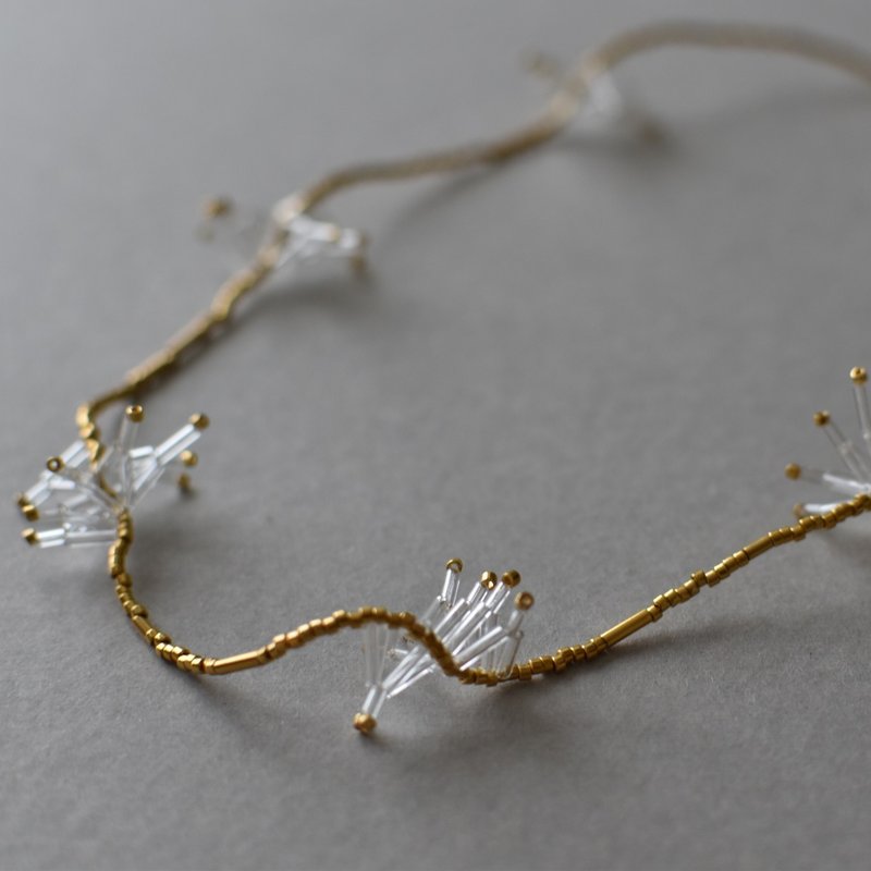 点と線 46cm  / gold - 項鍊 - 玻璃 