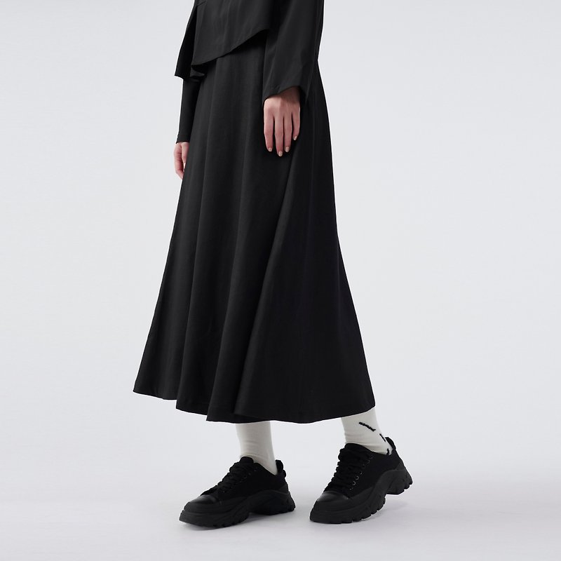 Round Skirt - Skirts - Cotton & Hemp Black