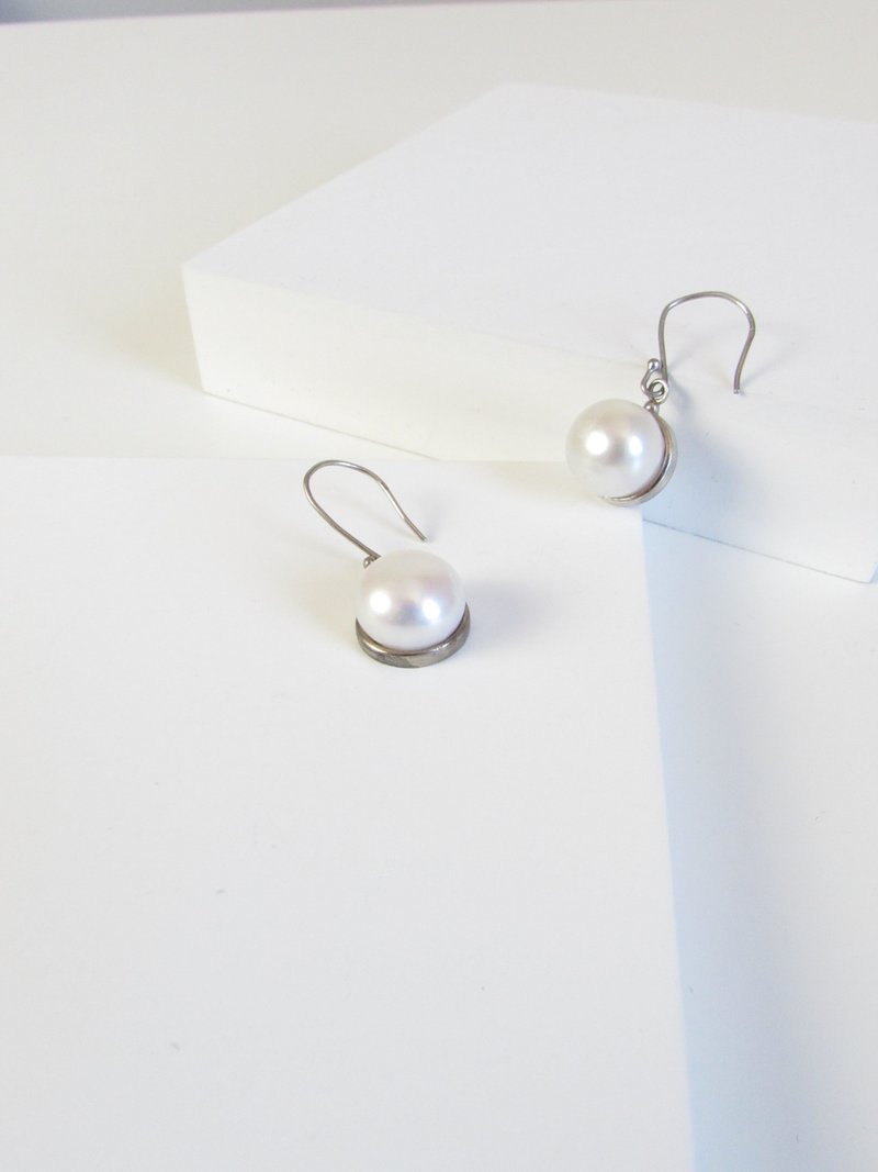 Vintage Freshwater Pearl Silver Drop Earrings - Earrings & Clip-ons - Sterling Silver Silver