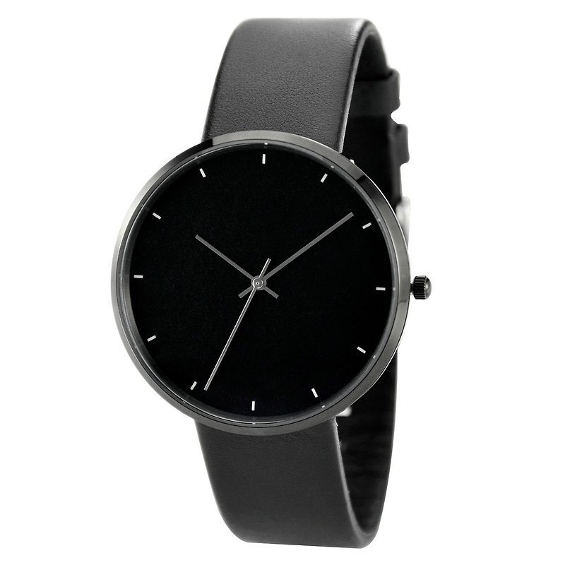 簡約手錶 短條紋 黑色 全球免運 - 男裝錶/中性錶 - 不鏽鋼 黑色