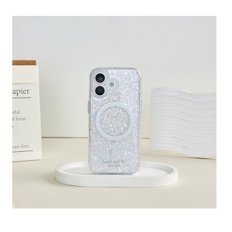 【kate spade】iPhone 17系列 磁吸精品防摔手機殼 銀河星鑽 - 手機殼/手機套 - 塑膠 
